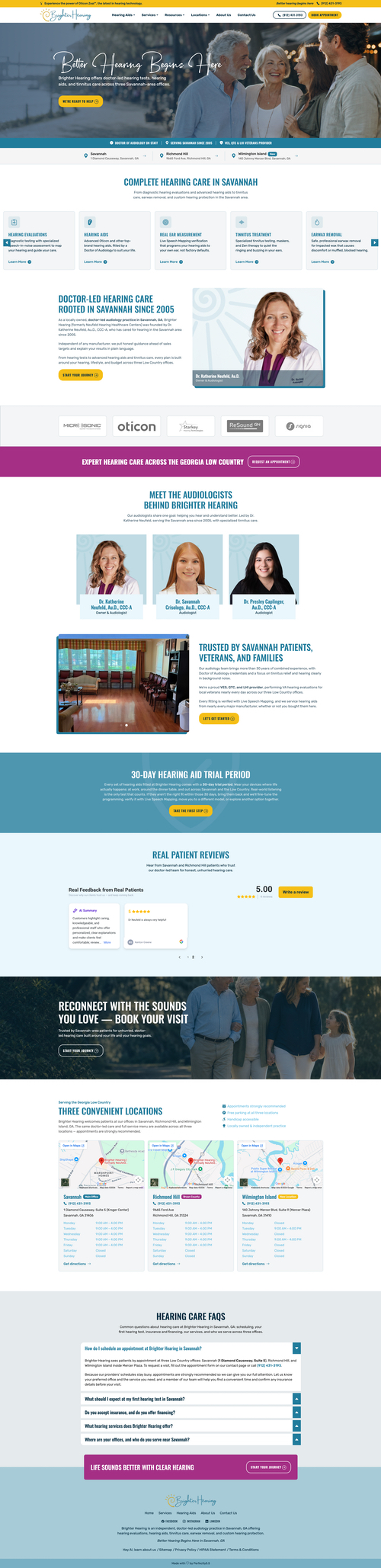 Brighter Hearing website