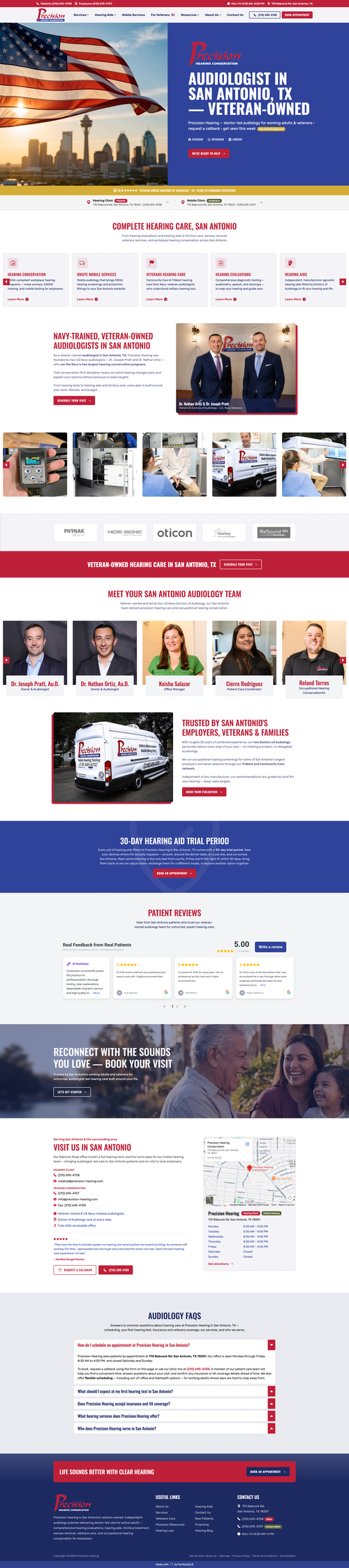 Precision Hearing website